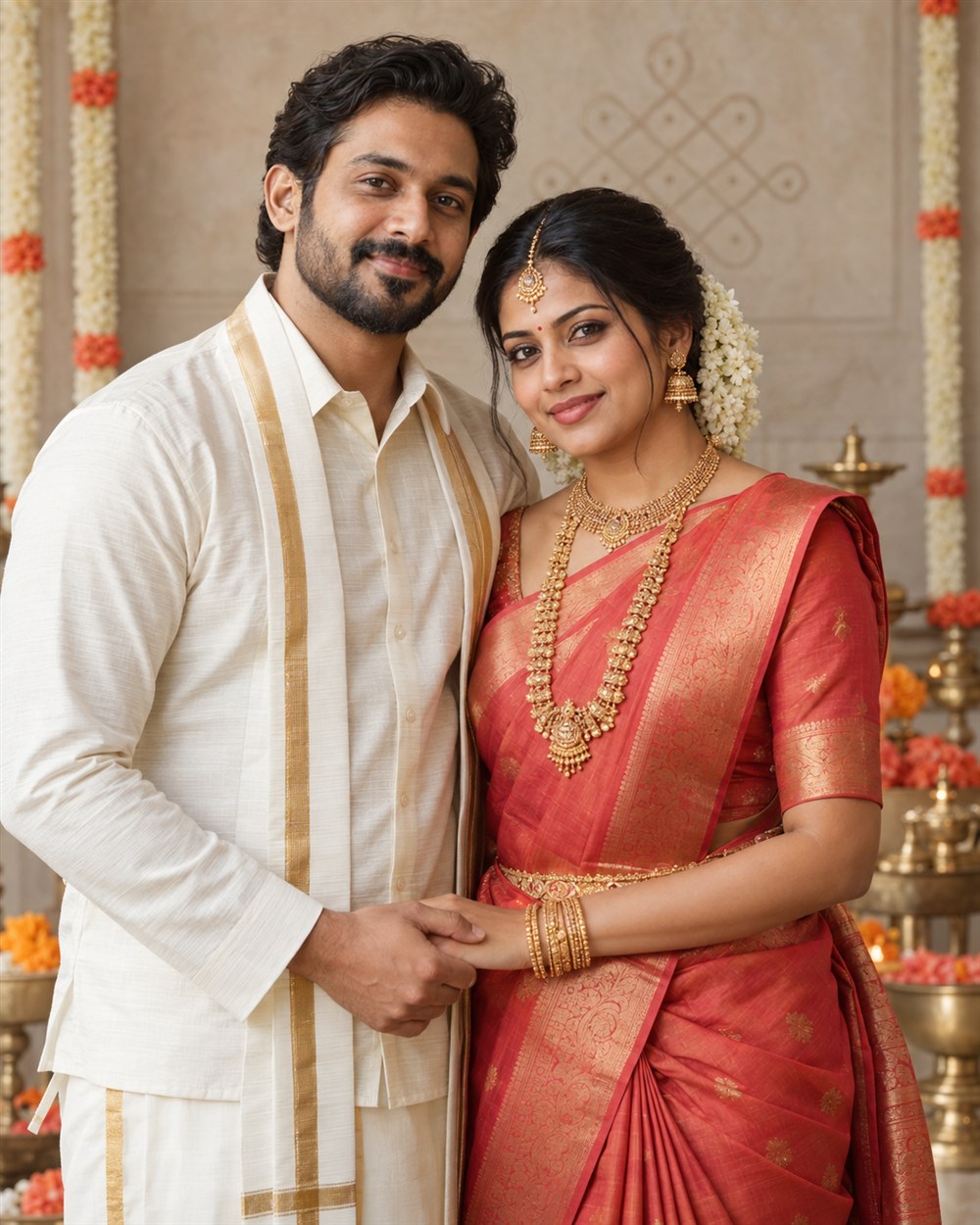 A Sri Lankan Tamil wedding couple