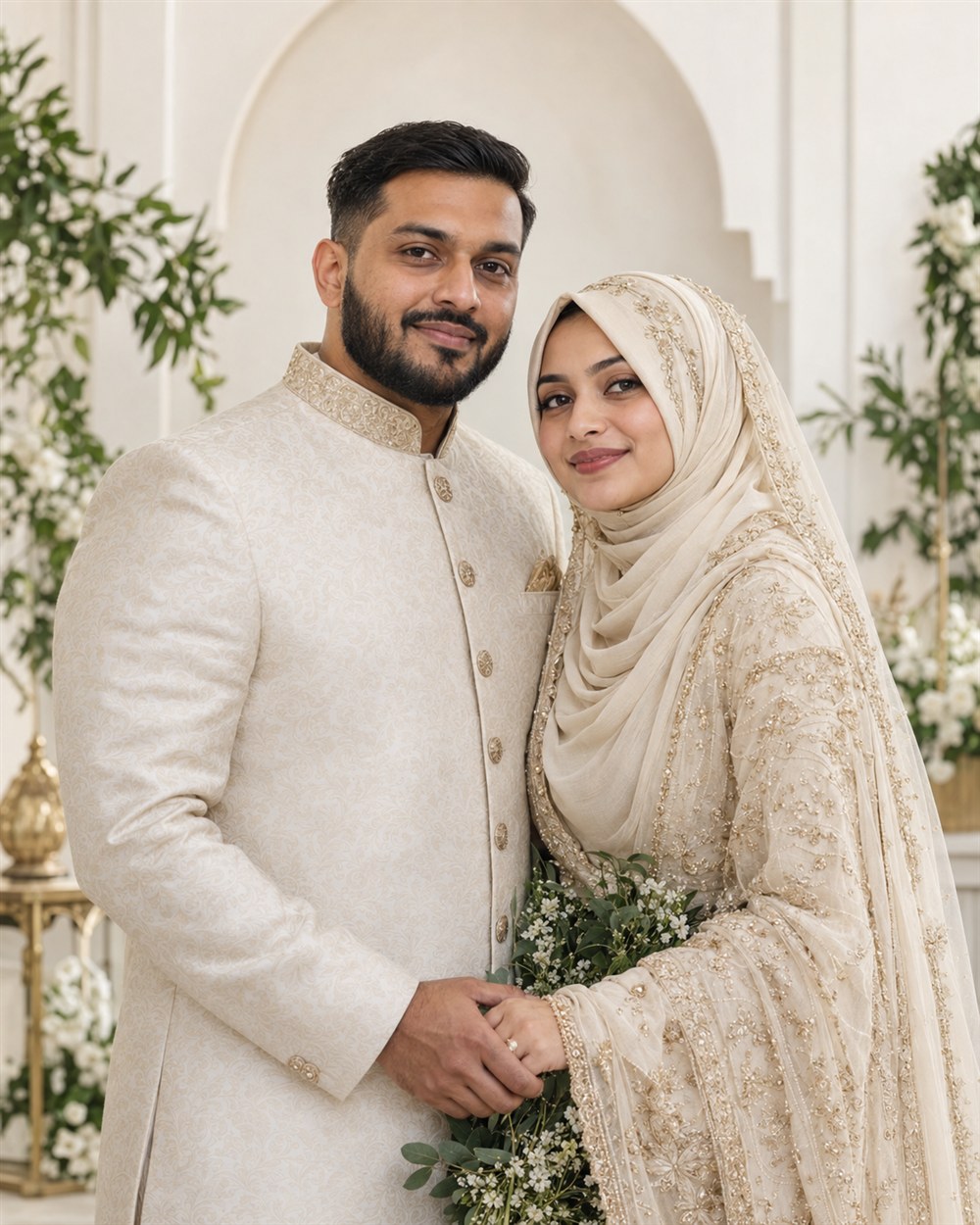A Sri Lankan Muslim wedding couple